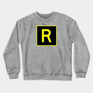 R - Romeo - FAA taxiway sign, phonetic alphabet Crewneck Sweatshirt